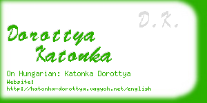 dorottya katonka business card